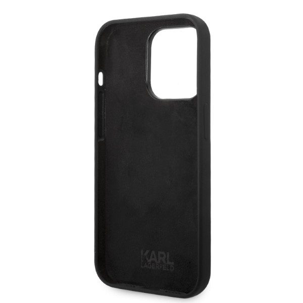 Karl Lagerfeld case for iPhone 14 Pro Max 6,7" KLHCP14XSNCHBCK black hardcase Silicone Choupette