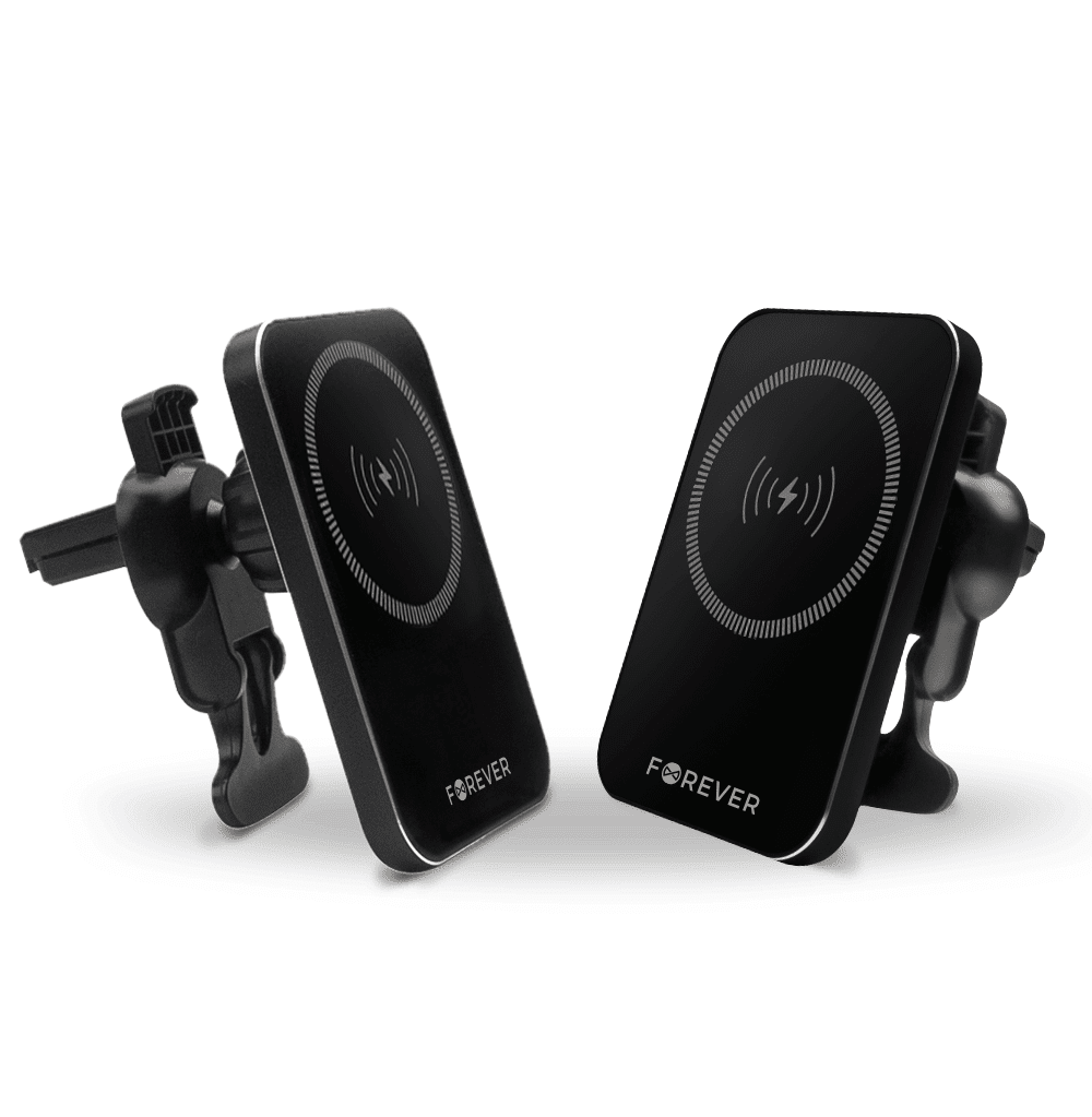 347949_oryg Forever car holder for air vent MACH-100 magnetic with wireless charging black 15W