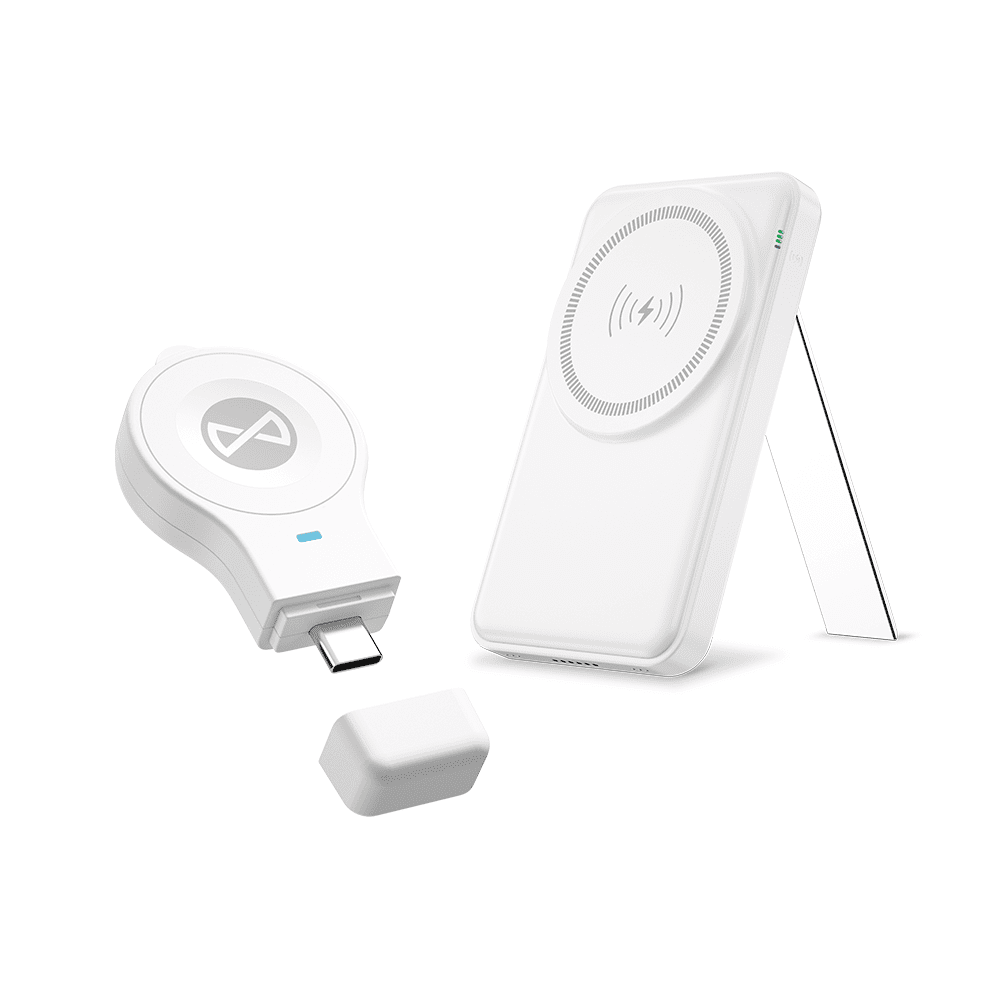 348004_oryg Forever MACS-100 magnetic wireless charging station with power bank white 5in1