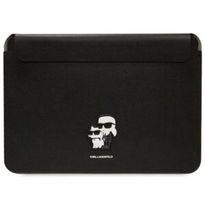 348387_oryg Karl Lagerfeld bag for laptop 14" KLCS14SAKCPMK black Saffiano Karl&Choupette