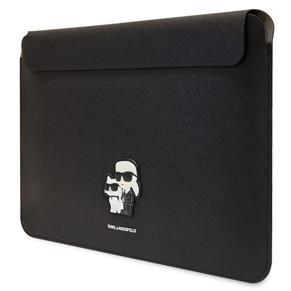 348388_oryg Karl Lagerfeld bag for laptop 14" KLCS14SAKCPMK black Saffiano Karl&Choupette