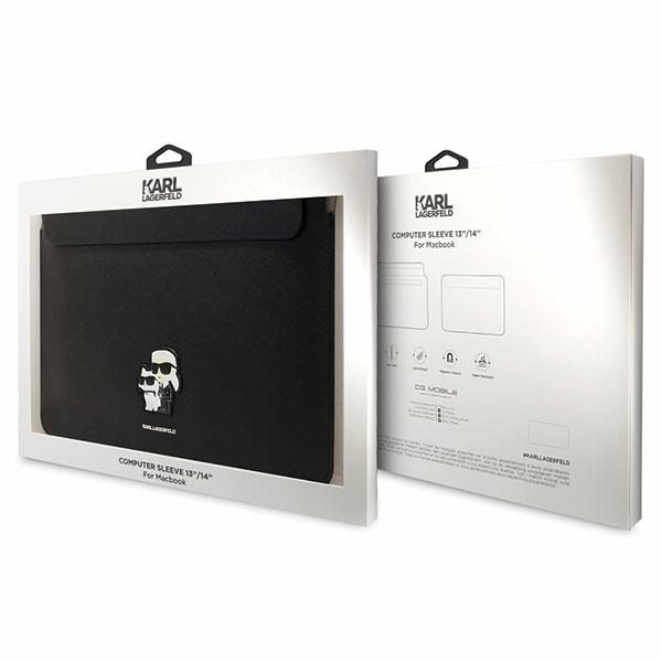 348390_oryg Karl Lagerfeld bag for laptop 14" KLCS14SAKCPMK black Saffiano Karl&Choupette