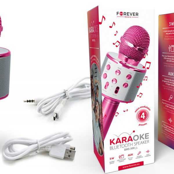 Forever Bluetooth microphone with speaker BMS-300 Lite pink