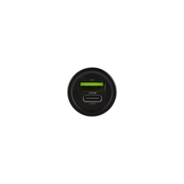 348522_oryg Maxlife MXCC-04 PD QC car charger 1x USB-C 1x USB 20W black + USB-C - USB-C cable 60W