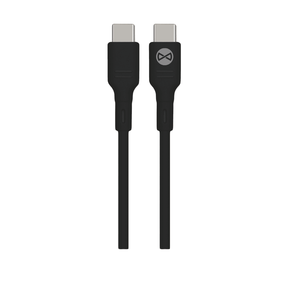 349530_oryg Forever CC-06 PD QC car charger 1x USB-C 1x USB 20W black + USB-C - USB-C cable 60W