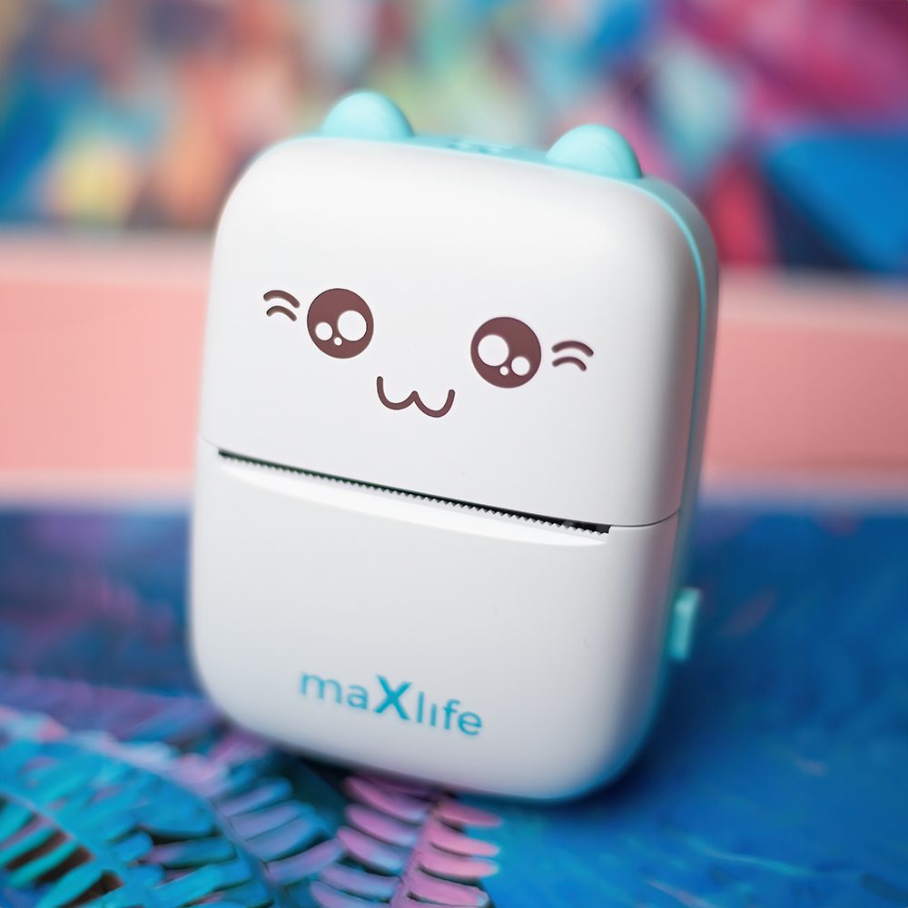 Maxlife BT thermal printer MXTP-100 blue