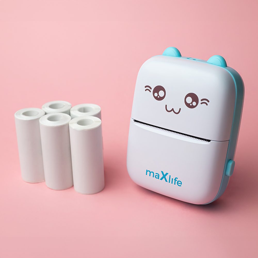 Maxlife BT thermal printer MXTP-100 blue