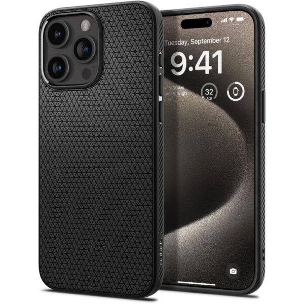 Spigen Liquid Air case for iPhone 15 Pro Max 6,7" matte black