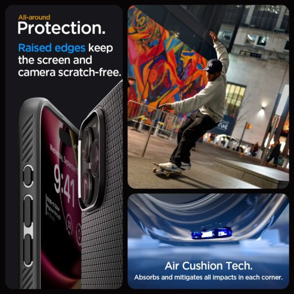 Spigen Liquid Air case for iPhone 15 Pro Max 6,7" matte black