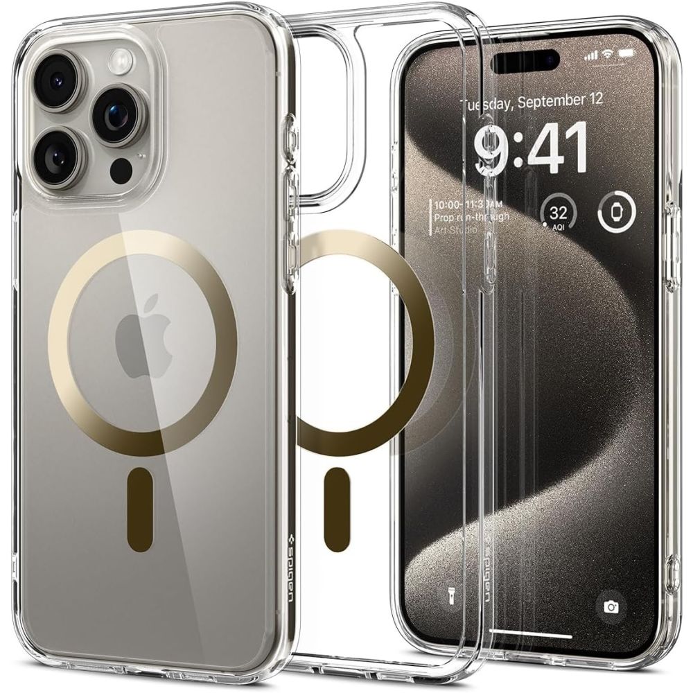 350068_oryg Spigen Ultra Hybrid Magsafe case for iPhone 15 Pro Max 6,7" gold
