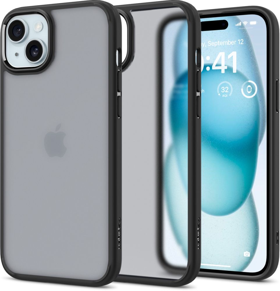 350299_oryg Spigen Ultra Hybrid case for iPhone 15 6,1" frost black