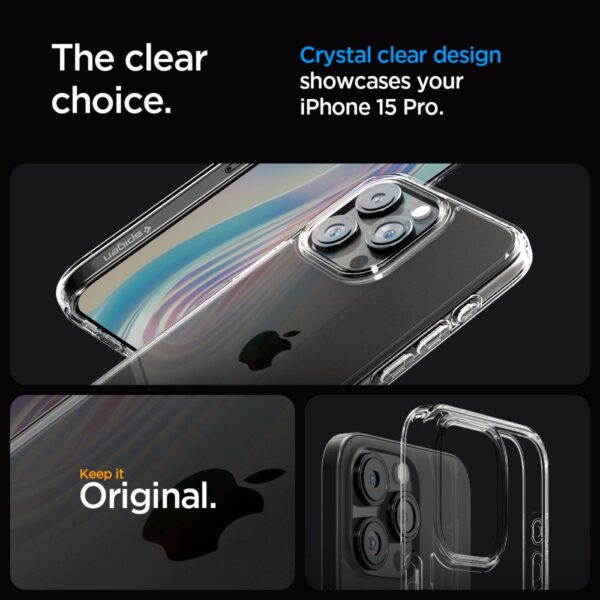 Spigen Ultra Hybrid case for iPhone 15 Pro 6,1" crystal clear