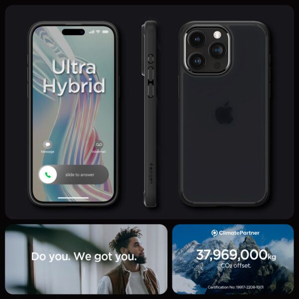 350346_oryg Spigen Ultra Hybrid case for iPhone 15 Pro 6,1" frost black