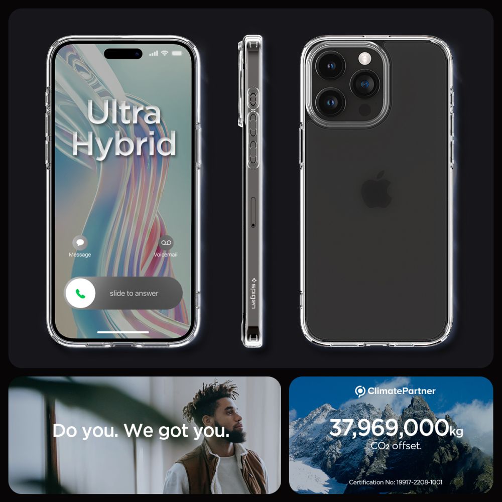 350362_oryg Spigen Ultra Hybrid case for iPhone 15 Pro 6,1" frost clear