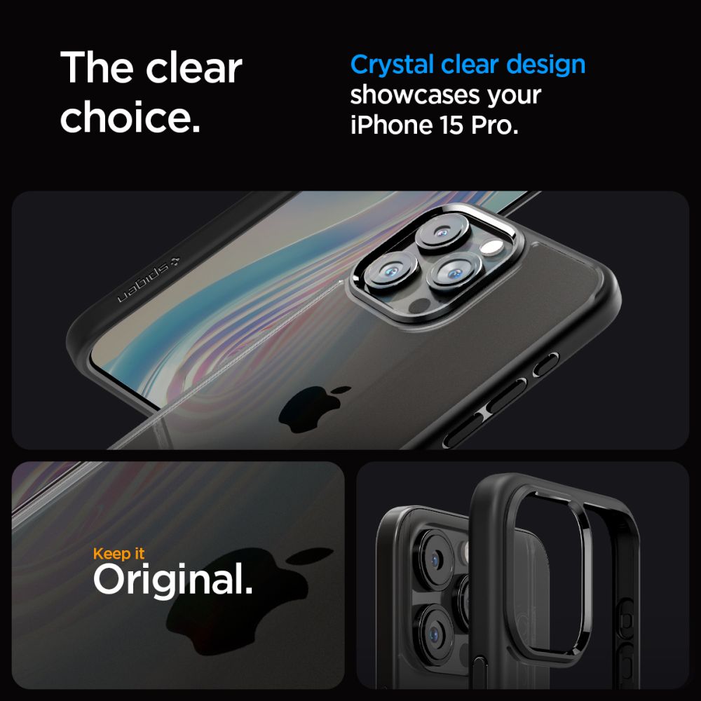 350373_oryg Spigen Ultra Hybrid case for iPhone 15 Pro 6,1" matte black