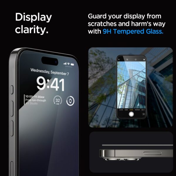 350581_oryg Spigen tempered glass GLAS.TR "EZ FIT" FC 2-PACK for iPhone 15 Pro Max 6,7" black