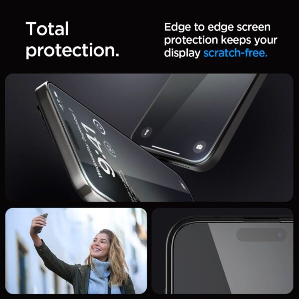 350582_oryg Spigen tempered glass GLAS.TR "EZ FIT" FC 2-PACK for iPhone 15 Pro Max 6,7" black