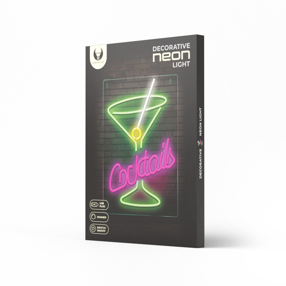 Neon PLEXI LED COCKTAILS pink green FPNE02X Forever Light