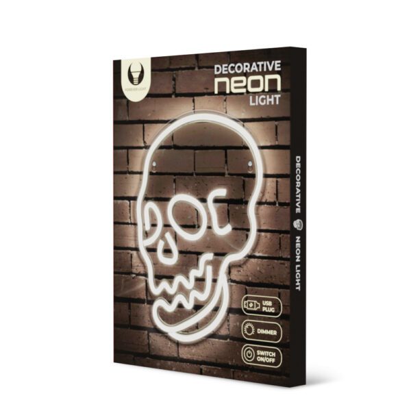 352501_oryg Neon PLEXI LED SKULL white FPNE07X Forever Light