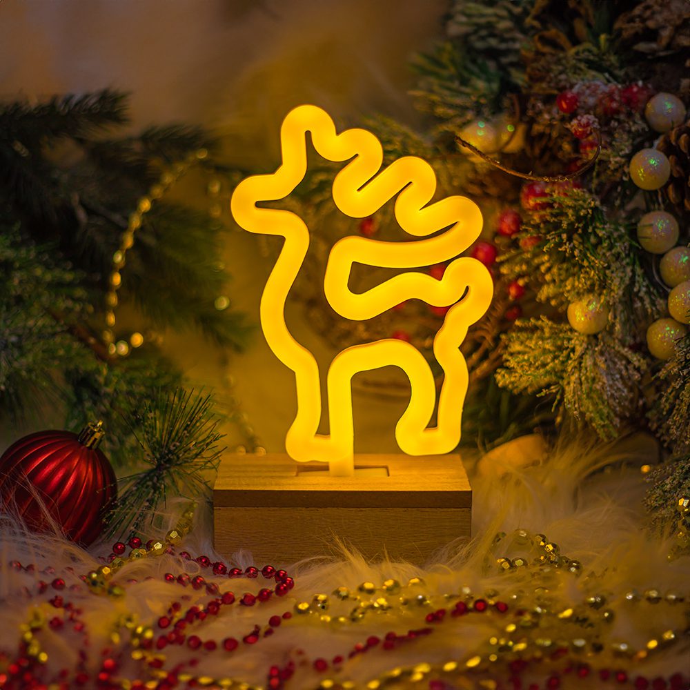 352897_oryg Neon Wood Stand LED DEER warm white FLNW02 Forever Light