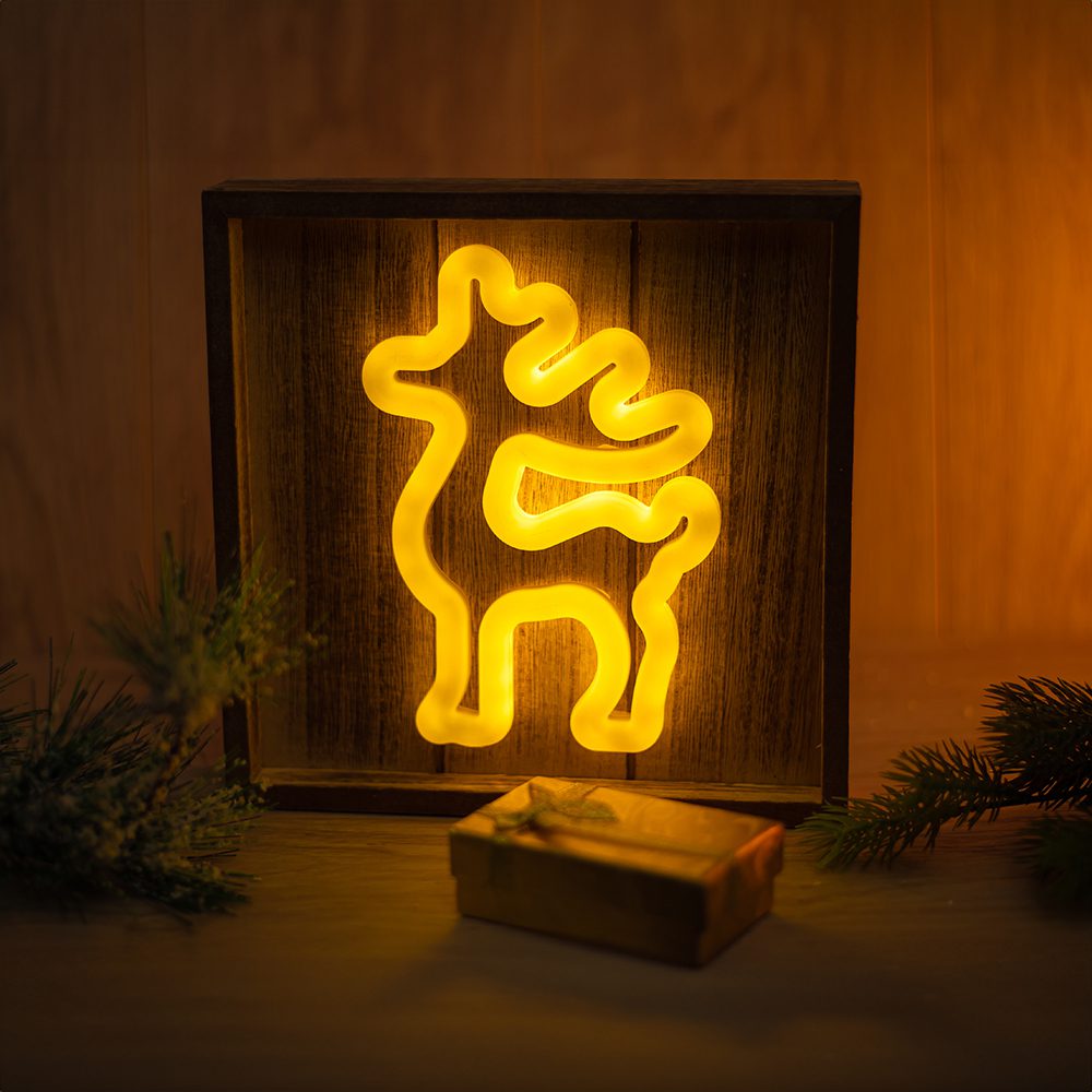 352902_oryg Neon Wood Frame LED DEER warm white FLNW01 Forever Light