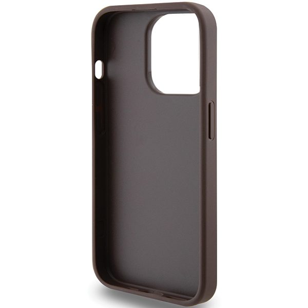 Guess case for iPhone 15 Pro 6,1" GUHCP15LG4GFBR brown HC PU 4G Metal Logo