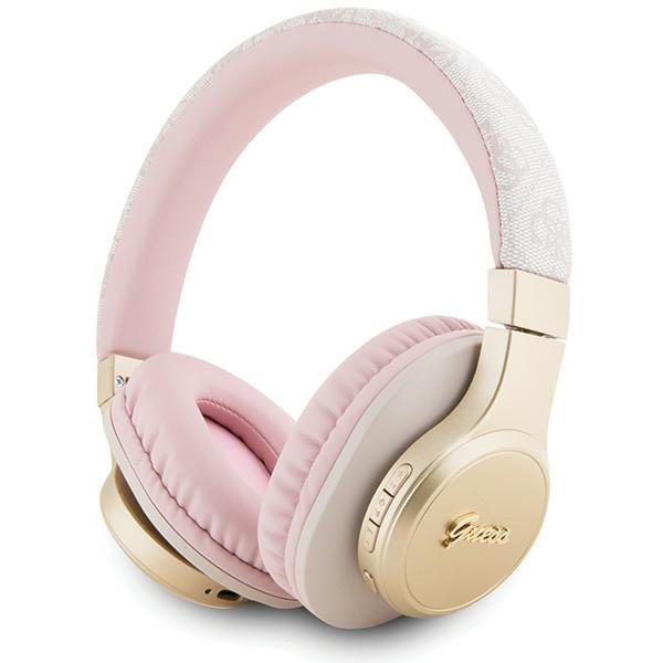 354769_oryg Guess Bluetooth headphones GUBH604GEMP pink 4G PU Leather With Script Metal Logo