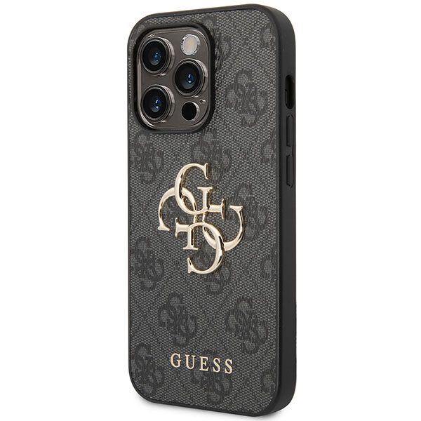 Guess case for iPhone 15 Pro 6,1" GUHCP15L4GMGGR grey hardcase 4G Big Metal Logo