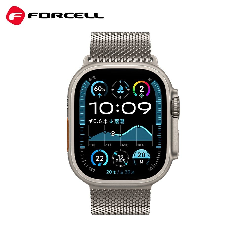 35505aef9f755d3fc85af83b1eef1488 FORCELL F-DESIGN FA11 stainless steel strap for APPLE Watch 38 / 40 / 41 mm silver