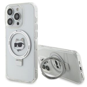 355088_oryg Karl Lagerfeld case for iPhone 15 Pro Max 6,7" KLHMP15XHMRSCHH white HC Magsafe Ringstand CH