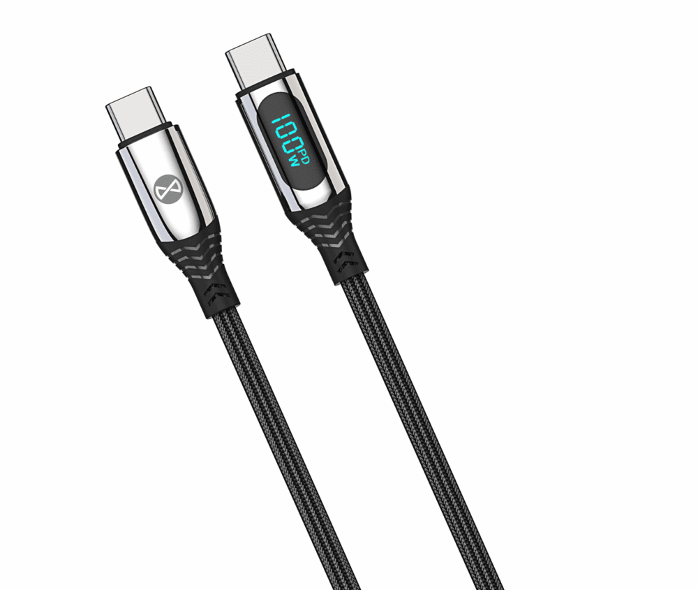 356498_oryg Forever LCD cable USB-C - USB-C 1,0 m 100W black