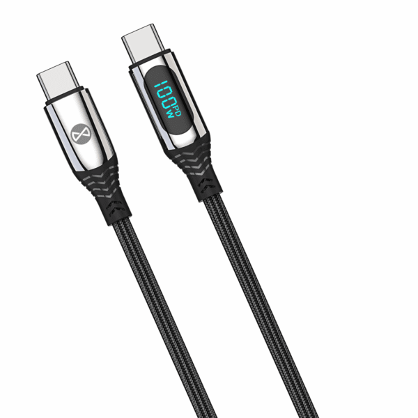 Forever LCD cable USB-C - USB-C 1,0 m 100W black