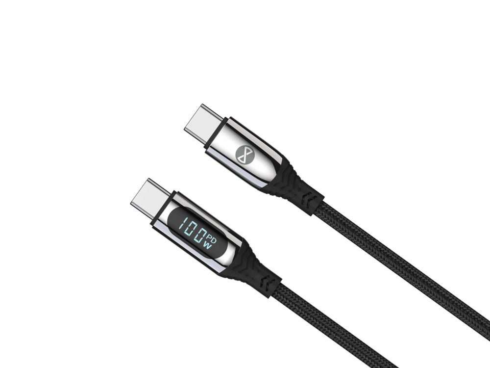 356499_oryg Forever LCD cable USB-C - USB-C 1,0 m 100W black