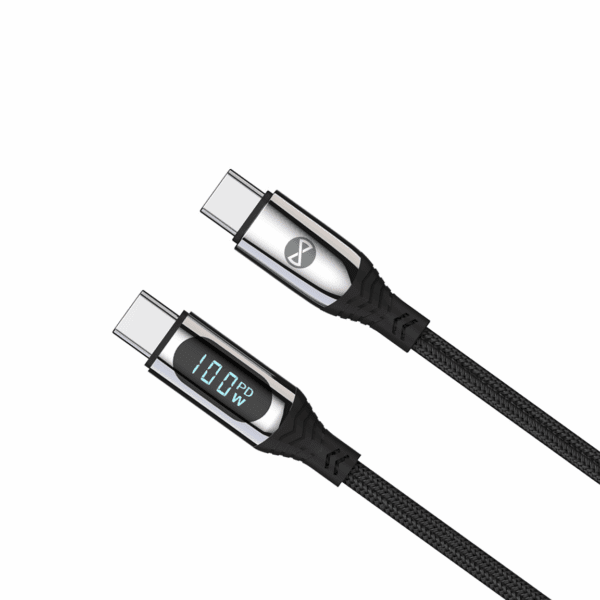 Forever LCD cable USB-C - USB-C 1,0 m 100W black
