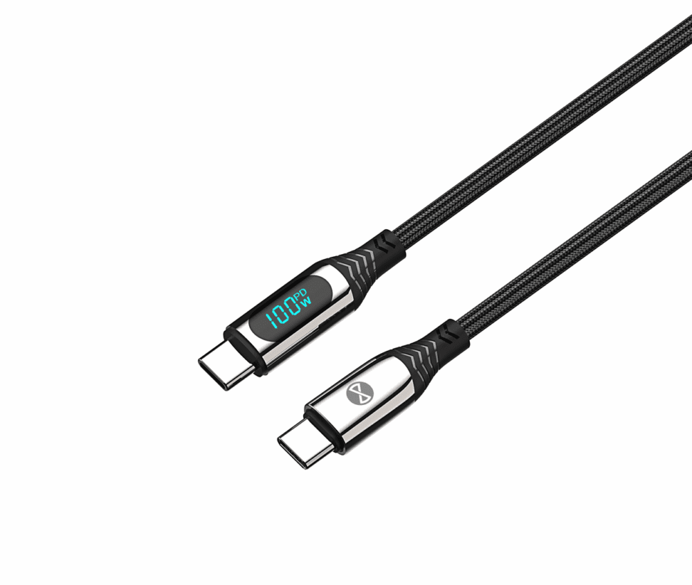 356500_oryg Forever LCD cable USB-C - USB-C 1,0 m 100W black