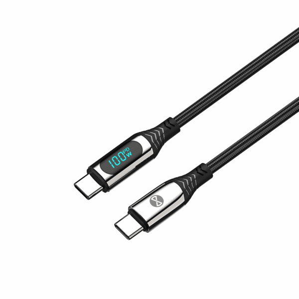 Forever LCD cable USB-C - USB-C 1,0 m 100W black