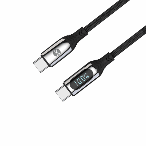 Forever LCD cable USB-C - USB-C 1,0 m 100W black
