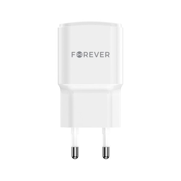 Forever TC-01-20AC PD QC charger 1x USB-C 1x USB 20W white