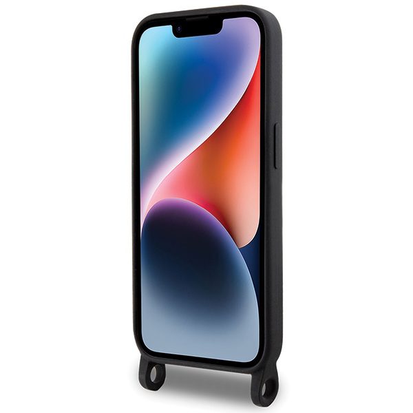 357239_oryg Karl Lagerfeld case for iPhone 15 Pro Max 6,7" KLHCP15XSCBSKNK hardcase black Crossbody Silicone Ikonik