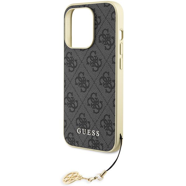 Guess case for iPhone 15 Pro 6,1" GUHCP15LGF4GGR gray hardcase 4G Charms Collection