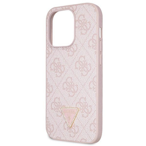 357568_oryg Guess case for iPhone 15 Pro 6,1" GUHCP15LP4TDSCPP pink hardcase Crossbody 4G Metal Logo