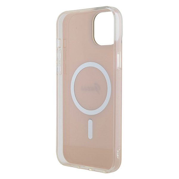Guess case for iPhone 15 6,1" GUHMP15SHITSP pink hardcase IML Iridescent MagSafe