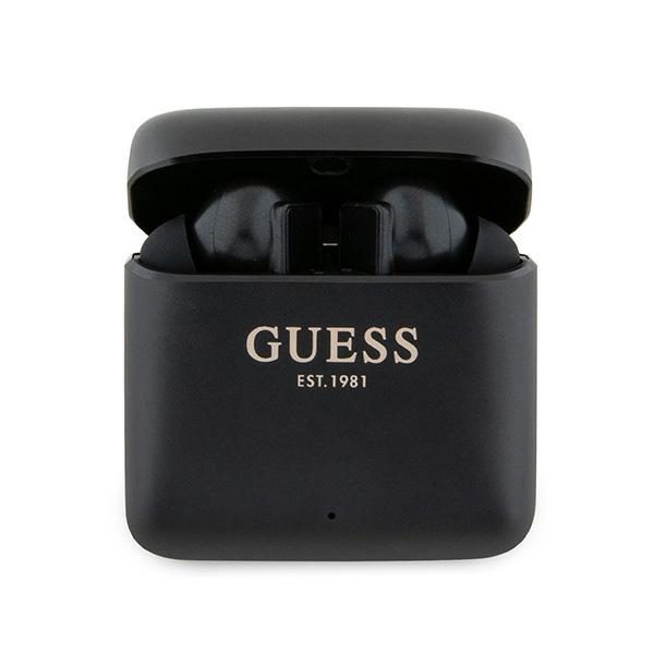 358150_oryg Guess Bluetooth headphones GUTWSSU20ALEGK TWS + charge station black Printed Logo