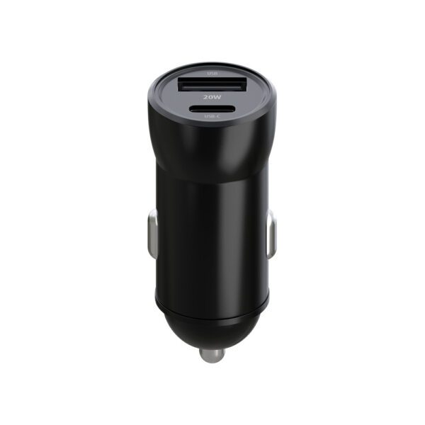 358276_oryg Maxlife MXCC-04 PD QC car charger 1x USB-C 1x USB 20W black + USB-C - USB-C cable 60W