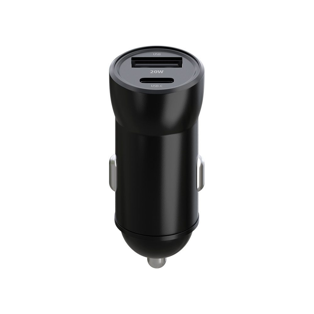 358276_oryg Maxlife MXCC-04 PD QC car charger 1x USB-C 1x USB 20W black + USB-C - USB-C cable 60W