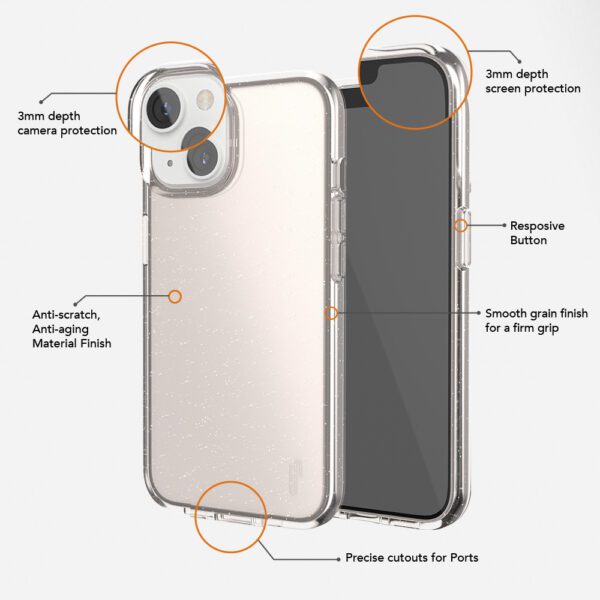 Ugly Rubber Vogue case for iPhone 15 Plus 6,7" rose gold