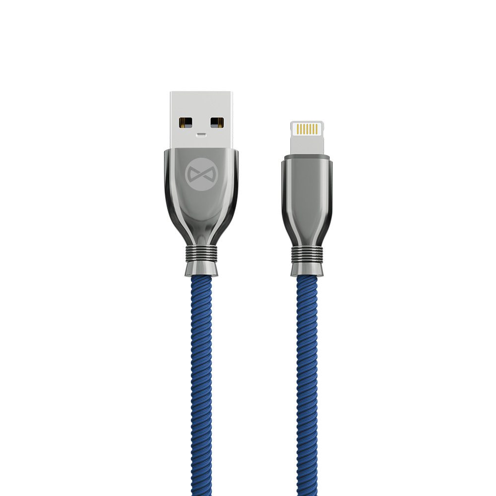 358496_oryg Forever Tornado cable USB - Lightning 1,0 m 3A navy blue