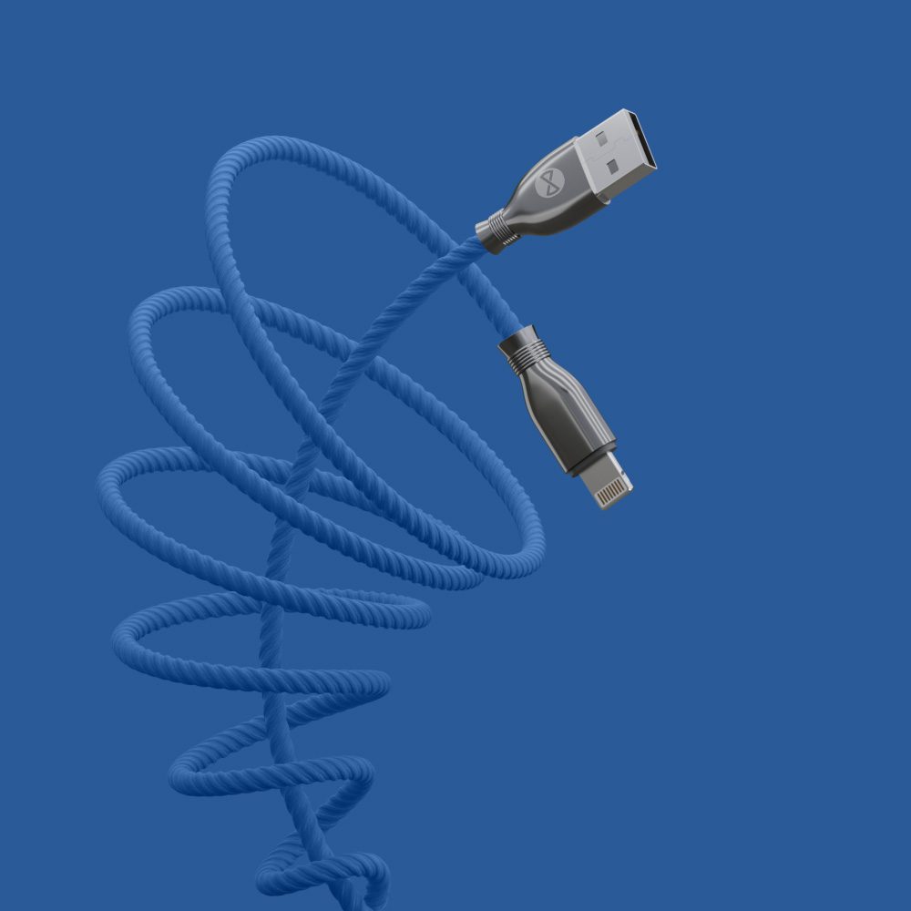 358499_oryg Forever Tornado cable USB - Lightning 1,0 m 3A navy blue