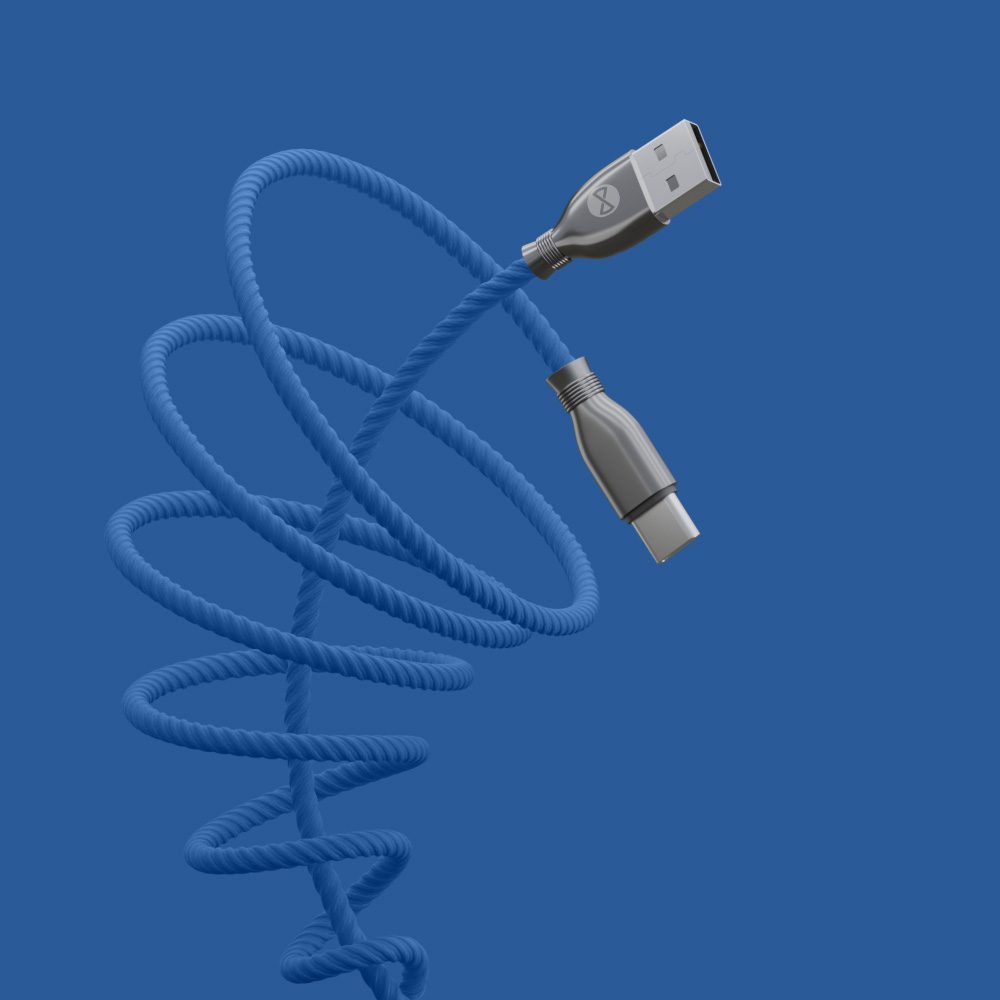 Forever Tornado cable USB - USB-C 1,0 m 3A navy blue