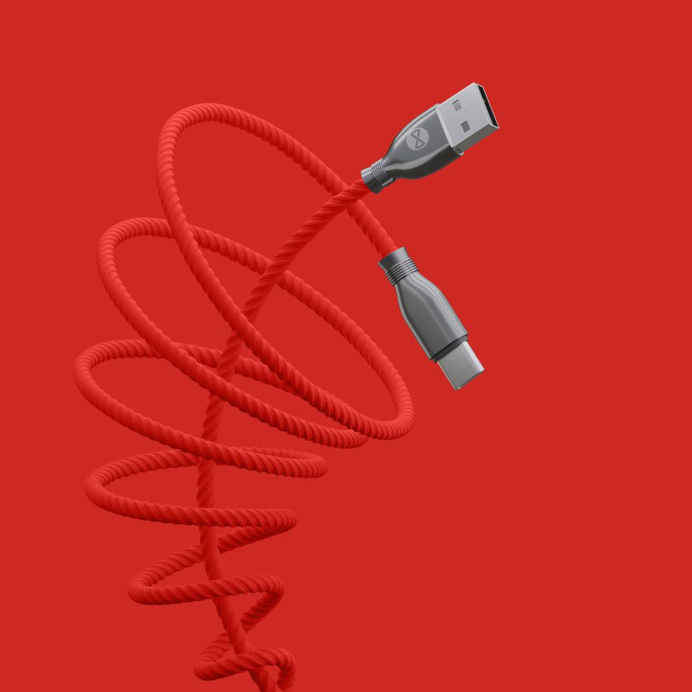 Forever Tornado cable USB - USB-C 1,0 m 3A red
